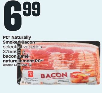 Valu-mart Bacon fumé naturellement pc, 375/500 g offer
