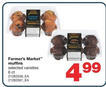 Wholesale Club Farmer's market™ muffins, 6 ct offer
