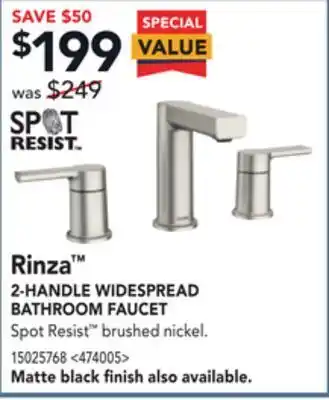 RONA Moen rinza 2-handle widespread bathroom faucet offer