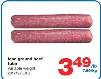 Wholesale Club Lean ground beef tube offer