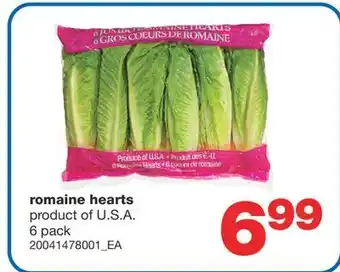 Wholesale Club Romaine hearts, 6 pack offer