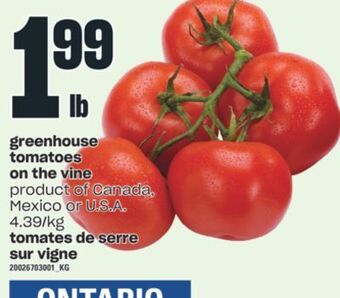 Valu-mart Tomates de serre sur vigne offer