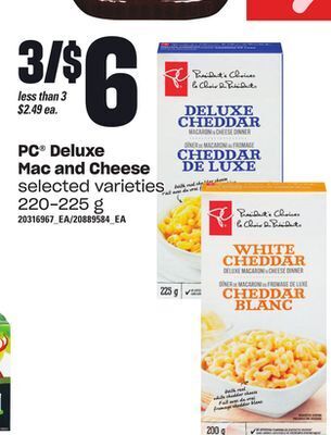 Zehrs Markets Pc® deluxe mac and cheese, 220-225 g offer