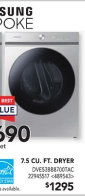 RONA Samsung 7.5 cu. ft. dryer offer