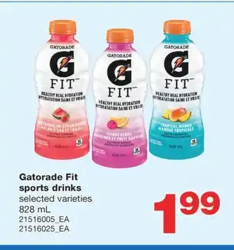 Wholesale Club Gatorade fit sports drinks, 828 ml offer