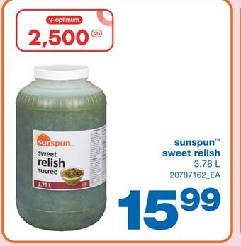 Wholesale Club Sunspun™ sweet relish, 3.78 l offer