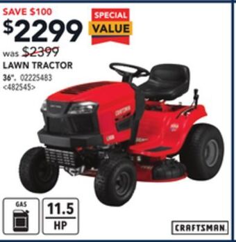RONA Craftsman lawn tractor 36" offer