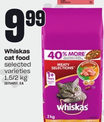 Zehrs Markets Whiskas cat food, 1.5/2 kg offer