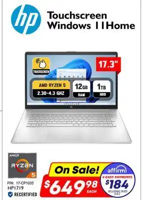 Factory Direct Hp touch-screen windows ii home offer