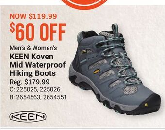 Bass Pro Men's & women's keen koven mid waterproof hiking boots offer