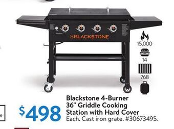 Walmart Blackstone 4-burner 36" griddle cooking station with hard cover offer