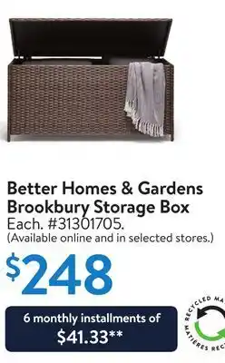Walmart Better homes & gardens brookbury storage box offer