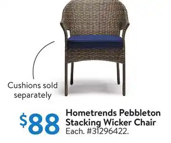 Walmart Hometrends pebbleton stacking wicker chair offer