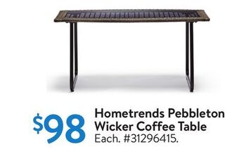 Walmart Hometrends pebbleton wicker coffee table offer