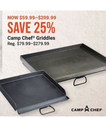 Bass Pro Camp chef® griddles offer