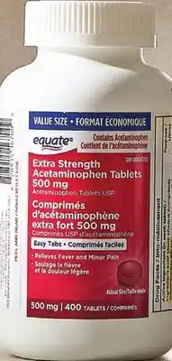 Walmart Equate extra strength acetaminophen easy tabs or caplets offer