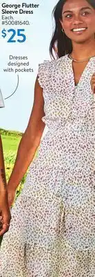 Walmart George flutter sleeve dress offer