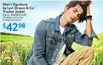 Walmart Men's signature by levi strauss & co.™ trucker jacket offer
