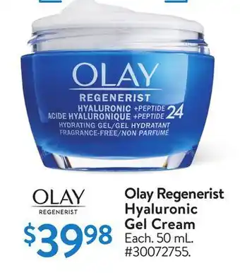 Walmart Olay regenerist hyaluronic gel cream offer