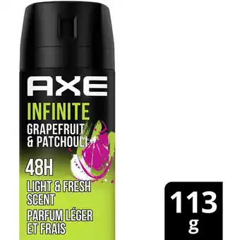 Walmart Axe infinite deodorant body spray or infinite body wash offer