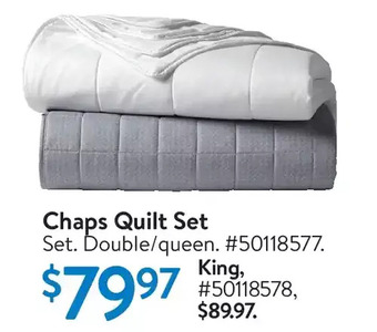 Walmart Chaps quilt set | king offer