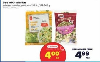Real Canadian Superstore Dole or PC Salad Kits offer