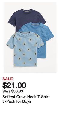 Old Navy Softest crew-neck t-shirt 3-pack for boys offer