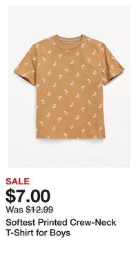 Old Navy Softest printed crew-neck t-shirt for boys offer