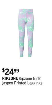 Sport Chek Ripzone girls' jaspen printed leggings offer