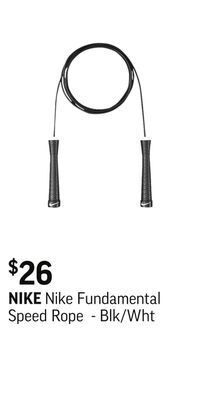 Sport Chek Nike fundamental speed rope - blk/wht offer