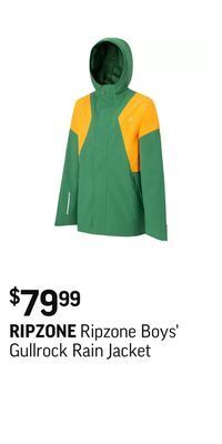 Sport Chek Ripzone boys' gullrock rain jacket offer