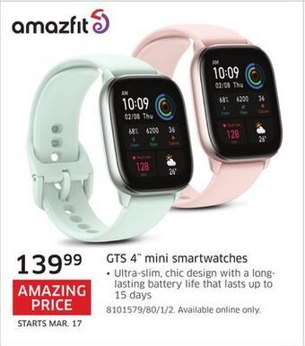 The Source Amazfit gts 4 mini smartwatches offer