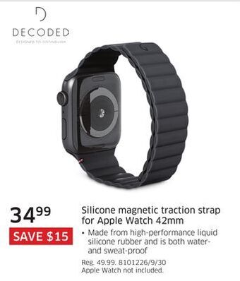 The Source Decoded silicone magnetic traction strap for apple watch 42mm offer