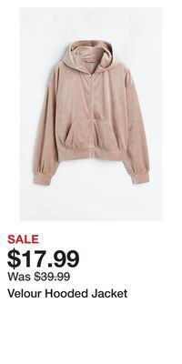 H&M Velour hooded jacket offer