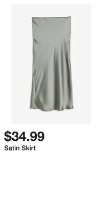H&M Satin skirt offer