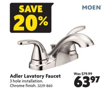 Home Hardware Adler lavatory faucet offer