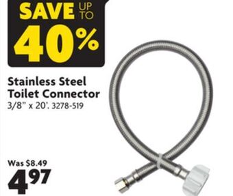 Home Hardware Stainless steel toilet connector offer