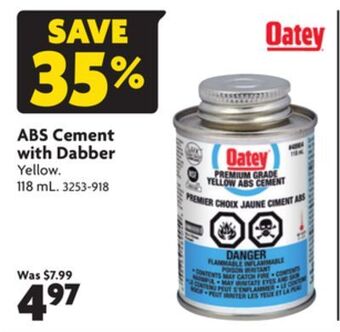 Home Hardware Abs cement with dabber offer