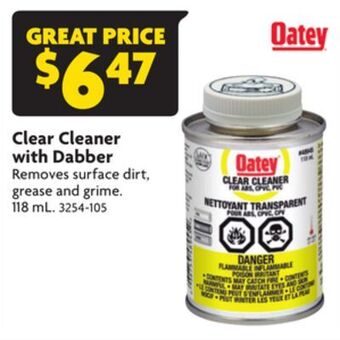 Home Hardware Clear cleaner with dabber offer
