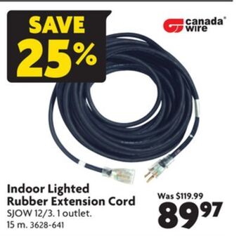 Home Hardware Indoor lighted rubber extension cord offer