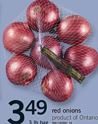 Fortinos Red onions offer