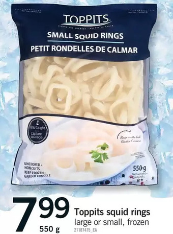 Fortinos Toppits squid rings offer