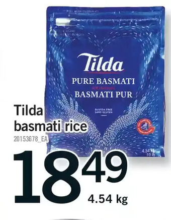 Fortinos Tilda basmati rice offer