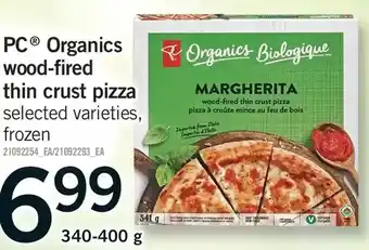 Fortinos Pc organics wood-fired thin crust pizza offer