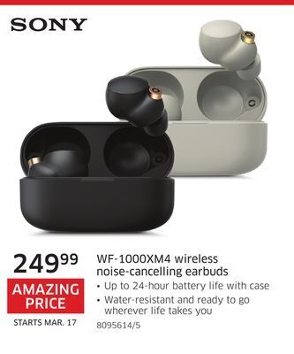 The Source Sony wf-1000xm4 wireless noise-cancelling earbuds offer
