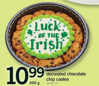 Fortinos Decorated chocolate chip cookie offer