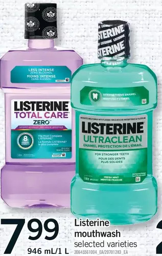 Fortinos Listerine mouthwash offer