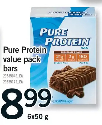 Fortinos Pure protein value pack bars offer