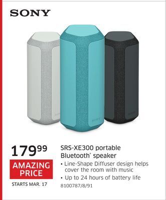 The Source Sony srs-xe300 portable bluetooth speaker offer