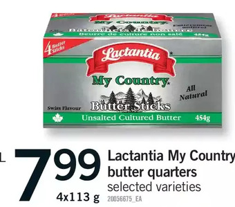 Fortinos Lactantia my country butter quarters offer